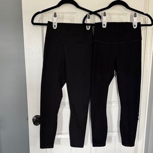 Fabletics Black powerhold Leggings 2 pair